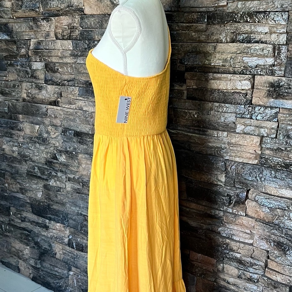 Nine West Yellow One-Shoulder Dress - Picture 10 of 14